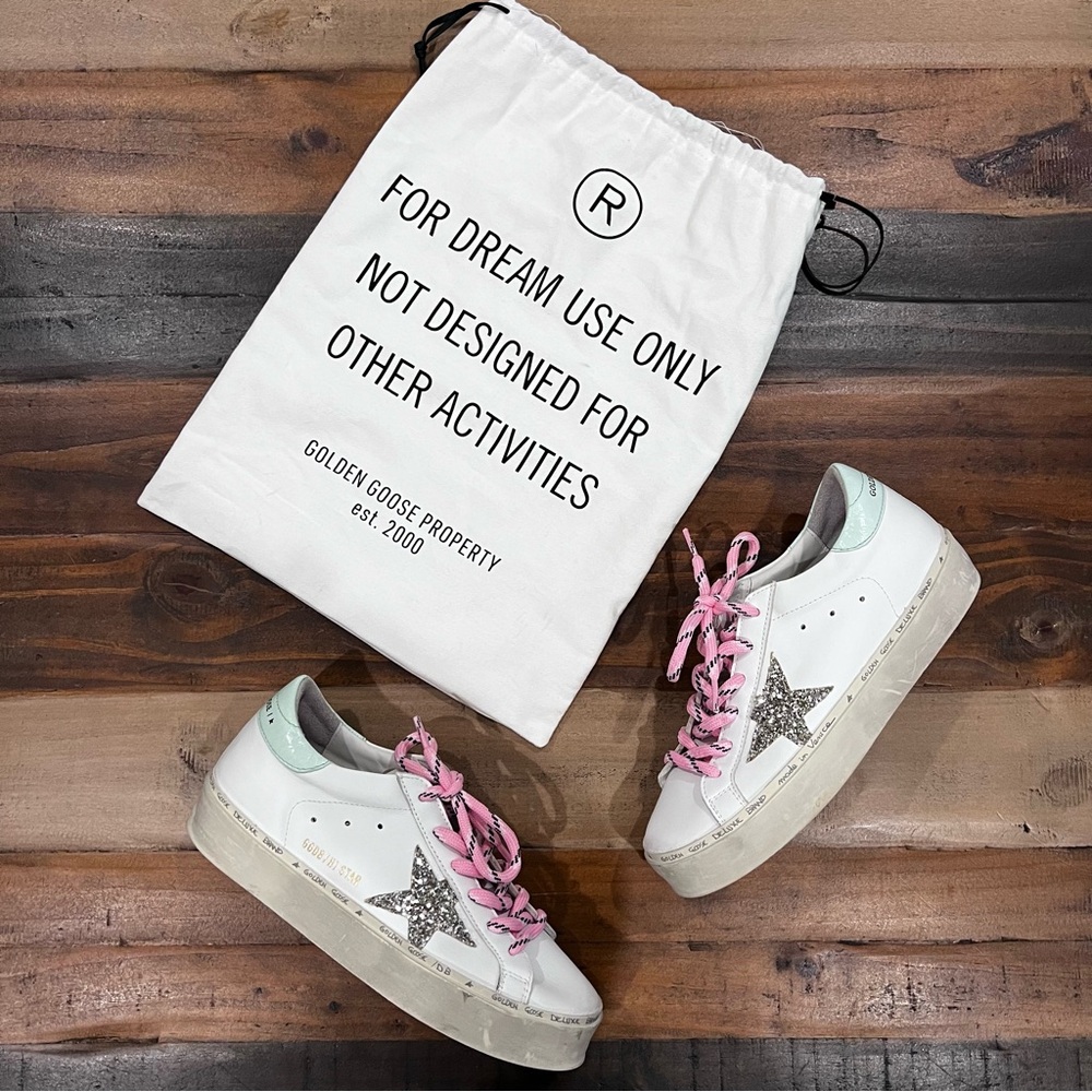 Golden goose sneakers 37 pink mint green